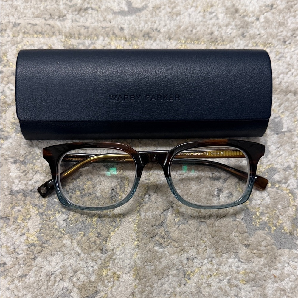 Warby Parker Bowen Blue and Tortoise Shell Eyewear Prescription Frame‎